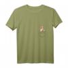Damen Fuchs in der Tasche T-Shirt – Niedliches Fuchsdesign mit V-Ausschnitt, ideales Geschenk für Fuchsliebhaber, Mädchen und Jungen