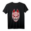 Kitsune Maske Japan Anime T-Shirt - Neunschwänziger Fuchs, Otaku Geschenk, Futuristisches Japan Tier & Kawaii Monster Design für Anime & Manga Fans