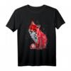 Handbemalter Roter Fuchs T-Shirt – Einzigartiges Tiermotiv für Natur- und Tierliebhaber