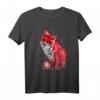 Handbemalter Roter Fuchs T-Shirt – Einzigartiges Tiermotiv für Natur- und Tierliebhaber