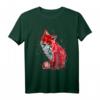 Handbemalter Roter Fuchs T-Shirt – Einzigartiges Tiermotiv für Natur- und Tierliebhaber