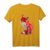 Handbemalter Roter Fuchs T-Shirt – Einzigartiges Tiermotiv für Natur- und Tierliebhaber