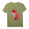 Handbemalter Roter Fuchs T-Shirt – Einzigartiges Tiermotiv für Natur- und Tierliebhaber