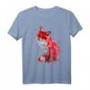Handbemalter Roter Fuchs T-Shirt – Einzigartiges Tiermotiv für Natur- und Tierliebhaber