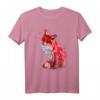 Handbemalter Roter Fuchs T-Shirt – Einzigartiges Tiermotiv für Natur- und Tierliebhaber