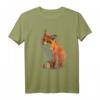 Handbemalter Fuchs T-Shirt – Lustiges Tiermotiv für den HapKoala, wild und einzigartig