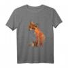 Handbemalter Fuchs T-Shirt – Lustiges Tiermotiv für den HapKoala, wild und einzigartig