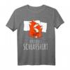 Offizielles Schlafshirt mit Fuchs Motiv – Bequemes Tierliebhaber Oberteil für Morgenmuffel, Langschläfer & Schlafmützen, Geschenk für Familie & Freunde