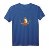 Blumen Blätter Ranke Handgezeichneter Fuchs T-Shirt – Natürliche Tiermotive für Natur- und Kunstliebhaber