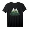 Wald Natur Triangle Minimalismus T-Shirt – Stylisches Geometrie-Design mit Tannen für Naturliebhaber und Outdoor-Fans