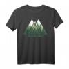 Wald Natur Triangle Minimalismus T-Shirt – Stylisches Geometrie-Design mit Tannen für Naturliebhaber und Outdoor-Fans