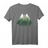Wald Natur Triangle Minimalismus T-Shirt – Stylisches Geometrie-Design mit Tannen für Naturliebhaber und Outdoor-Fans