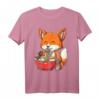 Fuchs isst Ramen - Kawaii Geschenkidee für Ramen- und Fuchsliebhaber T-Shirt