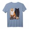 Fuchs mit Schatten Einzigartiges Natur Geschenk T-Shirt – Perfekt für Fuchs- und Naturfreunde, Camping und Wandern