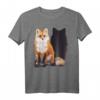 Fuchs mit Schatten Einzigartiges Natur Geschenk T-Shirt – Perfekt für Fuchs- und Naturfreunde, Camping und Wandern