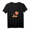 Fliegender Fuchs mit Ahornblatt als Gleitschirm - Magisches Aquarell T-Shirt für Kinder und Erwachsene, ideales Geschenk zu Weihnachten & Geburtstag