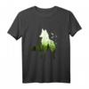 Fuchs Silhouette Klimaschutz Wald Fox Förster T-Shirt – Ideales Geschenk für Tierliebhaber, Förster & Waldfreunde zu Weihnachten & Geburtstag