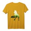Fuchs Silhouette Klimaschutz Wald Fox Förster T-Shirt – Ideales Geschenk für Tierliebhaber, Förster & Waldfreunde zu Weihnachten & Geburtstag