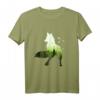 Fuchs Silhouette Klimaschutz Wald Fox Förster T-Shirt – Ideales Geschenk für Tierliebhaber, Förster & Waldfreunde zu Weihnachten & Geburtstag