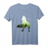 Fuchs Silhouette Klimaschutz Wald Fox Förster T-Shirt – Ideales Geschenk für Tierliebhaber, Förster & Waldfreunde zu Weihnachten & Geburtstag