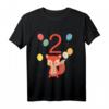 Kinder T-Shirt zum 2. Geburtstag mit Fuchs - Perfektes Geschenk für Jungen und Mädchen zum Kindergeburtstag
