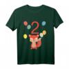 Kinder T-Shirt zum 2. Geburtstag mit Fuchs - Perfektes Geschenk für Jungen und Mädchen zum Kindergeburtstag