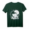 Weisser Wolf mit Mond - Gothic Fuchs mit Galaxy Sternen T-Shirt für Natur- und Gothic-Fans, ideales Weihnachts- und Geburtstagsgeschenk