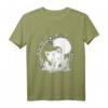 Weisser Wolf mit Mond - Gothic Fuchs mit Galaxy Sternen T-Shirt für Natur- und Gothic-Fans, ideales Weihnachts- und Geburtstagsgeschenk