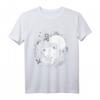 Weisser Wolf mit Mond - Gothic Fuchs mit Galaxy Sternen T-Shirt für Natur- und Gothic-Fans, ideales Weihnachts- und Geburtstagsgeschenk