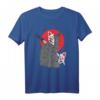 Schwarze Katze mit Kitsune Maske & Neunschwänzigem Fuchs - Japanisches Anime T-Shirt für Otaku & Geek, Futuristisches Kitsune Tier Design
