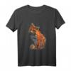 Handbemalter Fuchs Langarmshirt zum HapKoala - Lustiges Wildtier T-Shirt für Tierliebhaber