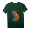 Handbemalter Fuchs Langarmshirt zum HapKoala - Lustiges Wildtier T-Shirt für Tierliebhaber