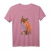 Handbemalter Fuchs Langarmshirt zum HapKoala - Lustiges Wildtier T-Shirt für Tierliebhaber