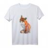 Handbemalter Fuchs Langarmshirt zum HapKoala - Lustiges Wildtier T-Shirt für Tierliebhaber