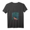 Damen Fuchs T-Shirt mit V-Ausschnitt – Leichtes, klassisch geschnittenes Tiermotiv-Shirt mit Doppelnaht