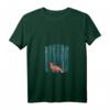 Damen Fuchs T-Shirt mit V-Ausschnitt – Leichtes, klassisch geschnittenes Tiermotiv-Shirt mit Doppelnaht