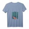 Damen Fuchs T-Shirt mit V-Ausschnitt – Leichtes, klassisch geschnittenes Tiermotiv-Shirt mit Doppelnaht