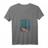 Damen Fuchs T-Shirt mit V-Ausschnitt – Leichtes, klassisch geschnittenes Tiermotiv-Shirt mit Doppelnaht