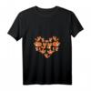 Damen & Mädchen Fuchs T-Shirt mit Herz-Posen - Süßes Tiermotiv mit V-Ausschnitt, Perfekt für Fuchs-Liebhaber & Tierfreunde