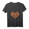 Damen & Mädchen Fuchs T-Shirt mit Herz-Posen - Süßes Tiermotiv mit V-Ausschnitt, Perfekt für Fuchs-Liebhaber & Tierfreunde