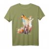 Fuchs Kunst Tierliebhaber Motiv T-Shirt - Perfektes Geschenk für Natur- und Tierfreunde