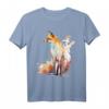 Fuchs Kunst Tierliebhaber Motiv T-Shirt - Perfektes Geschenk für Natur- und Tierfreunde