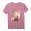 Fuchs Kunst Tierliebhaber Motiv T-Shirt - Perfektes Geschenk für Natur- und Tierfreunde