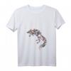 Damen Fuchs Blumen Füchse - Stilvolles und lustiges Natur Fuchs T-Shirt mit V-Ausschnitt, ideales Geschenk für Tierliebhaber und Naturfans