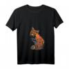 Damen Fuchs T-Shirt mit V-Ausschnitt - Handbemalt, lustig & wild zum HapKoala für Tierliebhaberinnen