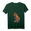 Damen Fuchs T-Shirt mit V-Ausschnitt - Handbemalt, lustig & wild zum HapKoala für Tierliebhaberinnen