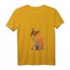 Damen Fuchs T-Shirt mit V-Ausschnitt - Handbemalt, lustig & wild zum HapKoala für Tierliebhaberinnen