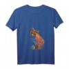 Damen Fuchs T-Shirt mit V-Ausschnitt - Handbemalt, lustig & wild zum HapKoala für Tierliebhaberinnen