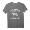 Niedliches Fuchs T-Shirt für Liebhaber - Perfektes Geschenk für Tierfreunde, Freunde, Familie zu Geburtstag, Weihnachten, Vatertag oder Muttertag