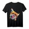 Handbemalter Fuchs T-Shirt - Lustiges Wildtier Motiv für Tierliebhaber und Naturfans
